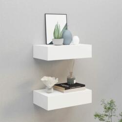 vidaXL Dulap de perete cu sertare, 2 buc. , alb, 40x23, 5x10 cm, MDF (330242) Raft