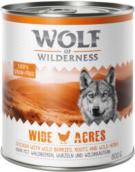 Wolf of Wilderness 24x800g Wolf of Wilderness nedves kutyatáp- Wide Acres csirke