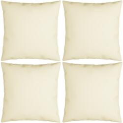vidaXL Perne decorative, 4 buc. , crem, 60x60 cm, material textil (314355)