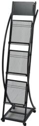 vidaXL Raft reviste 40 x 32 x 131 cm, negru, A4 (30098) Raft