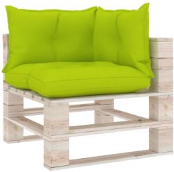 vidaXL Perne de paleți, 3 buc, verde aprins, material textil (314624)