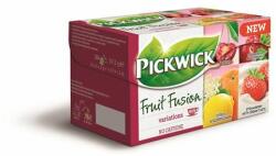 Pickwick Gyümölcstea, 20x2 g, PICKWICK "Fruit Fusion", eper-tejszín, citrus-bodza, mágikus meggy, áfonya-málna (KHK289)