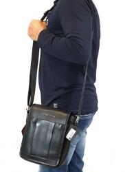 Giorgio Carelli fedeles fekete közepes férfi táska GC338600-002 - minosegitaska