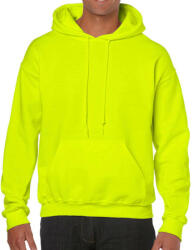 Gildan Uniszex Pulóver Kapucnis Hosszú ujjú Gildan Heavy Blend Hooded Sweat - M, Safety zöld