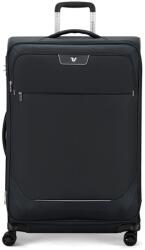 Roncato JOY fekete négykerekű bővíthető nagy bőrönd R-6211 - minosegitaska