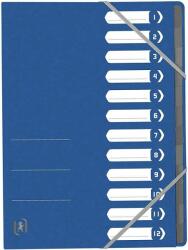 OXFORD Mapa carton pentru sortare cu 12 separatoare si index, elastic pe colturi, OXFORD Top File - albastr (OX-400116255) - pcone