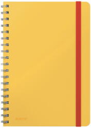 Leitz Caiet de birou LEITZ Cosy, carton laminat, coperta dura, B5, 80 coli, cu spira, matematica, galben c (L-44840019) - pcone