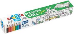 Carioca Coloring Roll, 30 x 198 cm/rola, hartie autoadeziva - Jungle (CA-42978) - pcone