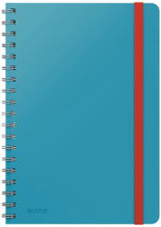 Leitz Caiet de birou LEITZ Cosy, carton laminat, coperta dura, B5, 80 coli, cu spira, dictando, albastru c (L-45270061) - pcone
