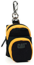 Caterpillar Rucsac Mini rucsac cu fermoar pentru monede CATERPILLAR, cu agatatoare pentru rucsac/chei - negru cu galben (CAT-83122-12) - pcone
