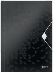Leitz Mapa cu elastic LEITZ WOW, PP, A4, 150 coli, negru (L-45990095) - pcone