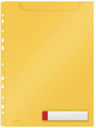 Leitz Mapa LEITZ Cosy Jumbo, PP, A4, 150 coli, pre-perforata, cu eticheta, 3 buc/set, galben chihlimbar (L-46680019)