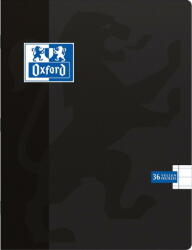 OXFORD Caiet A5, OXFORD School, 36 file - 90g/mp, coperta carton, liniat stanga - dictando - negru (OX-400117319) - pcone