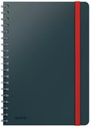 Leitz Caiet de birou LEITZ Cosy, carton laminat, coperta dura, B5, 80 coli, cu spira, dictando, gri antrac (L-45270089)