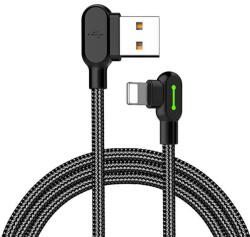Mcdodo CA-4674 LED Angle USB Lightning Cable, 0.5m (Black) (26480) - pcone