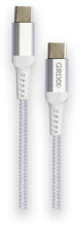 Grixx Cablu date GRIXX - USB-C to USB-C, impletit, lungime 1m - alb (GRCAUSBCFWT01)