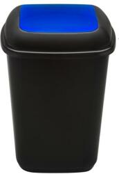 Plafor Cos plastic reciclare selectiva, capacitate 28l, PLAFOR Quatro - negru cu capac albastru - hartie (PL-658-02) - pcone