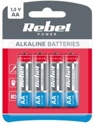 Rebel Baterie Alcalina Aa 1.5v Blister 4 Buc (bat0061b) - global-electronic Baterii de unica folosinta