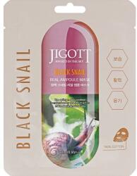 Jigott Mască de țesătură pentru față Black Snail - Jigott Black Snail Real Ampoule Mask 27 ml