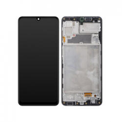 Samsung A225 Galaxy A22 4G LCD Kijelző+Érintőpanel+Előlap Keret, Szürke (GH82-25944A, GH82-26047A) Gyári, Service Pack