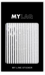 MylaQ Abțibilduri pentru unghii Line - MylaQ My Silver Line Sticker