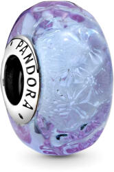 Pandora Moments Hullámos levendula muránói üveg ezüst charm - 798875C00 (798875C00)