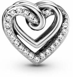 Pandora Moments Szikrázó összefonódó szívek ezüst charm - 799270C01 (799270C01)