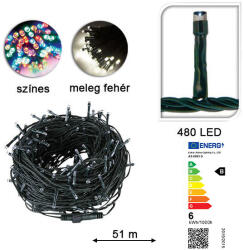 Timeless Tools Ghirlanda luminoasa cu LED in diferite marimi si culori-480 LED-uri-alb cald (HOP1000748-1)