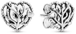 Pandora Virágzó szívek ezüst fülbevaló - 297085 (297085)
