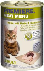 PREMIERE Meat Menu macska konzerv adult csirke&pulyka&nyúl 6x400g