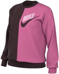 Nike Női szabadidős cipzár nélküli pulcsi Nike NSW FT FLC OOS CREW DNC W rózsaszín DV0328-652 - M