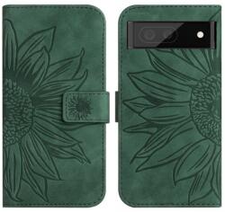ART SUN FLOWER Husă portofel cu curea Google Pixel 7 Pro verde