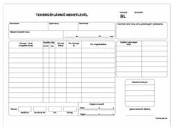 BLUERING Tehergépjármű menetlevél A4, 100 lapos D. GEPJ. 21/UJ Bluering® (NYOMTDGEPJ21UJ) - tintasziget