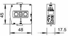 Obo-bettermann Túlfeszültség-levezető betét C 1P T2 280V/AC 40kA 1M V20-C 0-280 OBO-BETTERMANN - 5099609 (5099609)