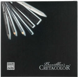 CRETACOLOR Black Box szén rajzkészlet - 20 db, fadobozos