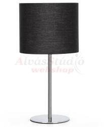 Luca dekoratív, modern asztali lámpa fényes acéltalppal - alvasstudio