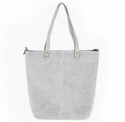 MONDO ITALIA Szürke bőr velúr válltáska 768 KÉSZÜLT OLASZORSZÁGBAN