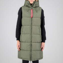 Alpha Industries Long Puffer Vest Woman - sage green