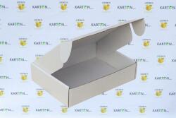 Szidibox Karton Csomagoló doboz, önzáró, postai kartondoboz 195x145x45mm fehér (SZID-01183)