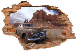 4 Decor Sticker cu efect 3D - Masina abandonata