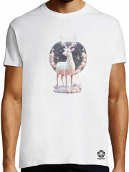 Magnolion Fehér kristály szarvas póló