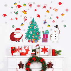 Walplus Sticker Santa Claus Friends and Christmas Tree