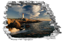 4 Decor Sticker cu efect 3D - Peggy s Cove Lighthouse