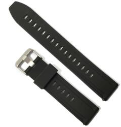  Curea de ceas Neagra din Silicon 20mm JD095 (JD095)