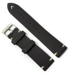  Curea de ceas Neagra din piele naturala cu cusatura alba 22mm GR1638N (GR1638N)