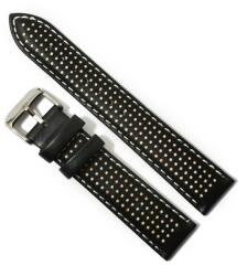  Curea de ceas Neagra din piele naturala 20mm 22mm GR1458 (GR1458)