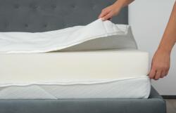 Somnart Husa saltea matlasata detasabila Ultrasleep Somnart, 160x200x18 cm, tricot, fermoar alb 4 laturi