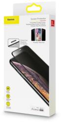 Baseus iPhone 11 Pro Max Full-screen Anti Spy lekerekített T-Glass kijelzővédő fekete kerettel (SGAPIPH65S-WC01)