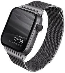 UNIQ Apple Watch 42/44/45 mm Dante Milanese fém szíj - grafitszürke (8886463675786)