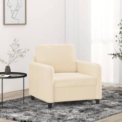 vidaXL Canapea de o persoană, crem, 60 cm, catifea (349031) Canapea